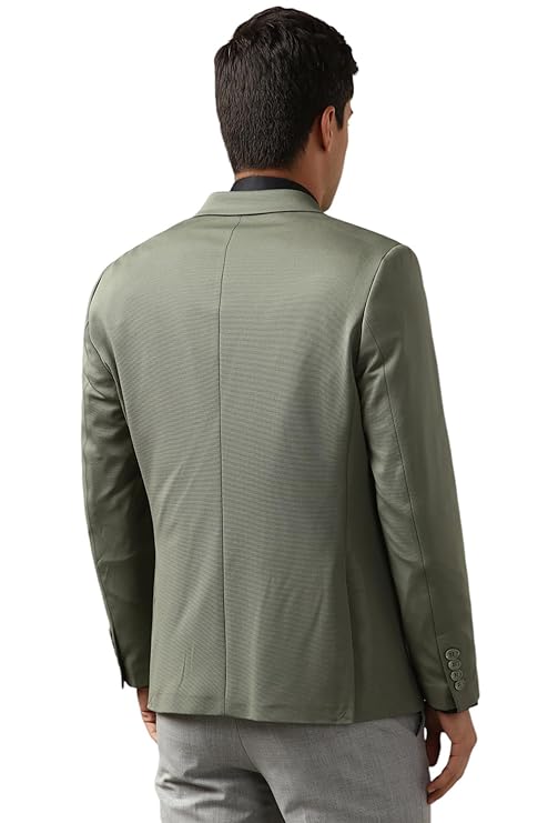 Peter England Men's Neo Slim Knit Textured Blazer - Image 3